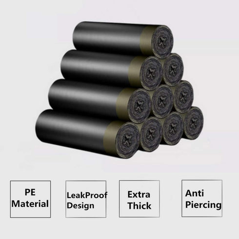 Drawstring Garbage Bags, Thick Durable Leak-proof Trash Bags, 4-6 Gallon Wastebasket Liners for Home, Office