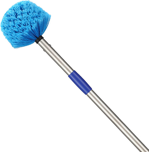 Cobweb Duster with Pole, 4-feet Ceiling Fan Duster with Medium Stiff Bristles for Indoor and Outdoor Use