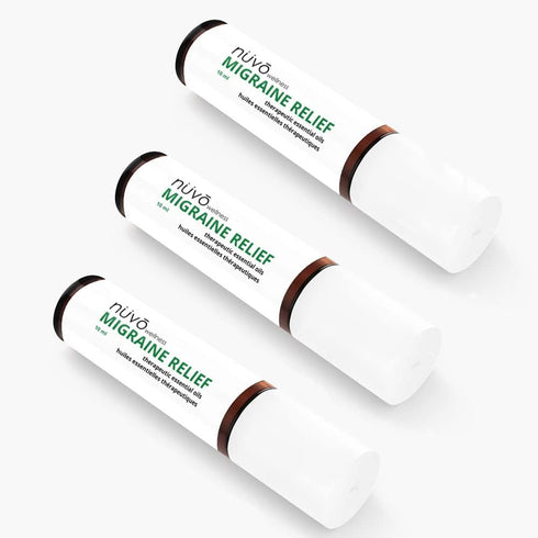 Migraine Relief Roll-On with Peppermint, Lavender, Eucalyptus & Essential Oils for Headaches & Sore Muscles