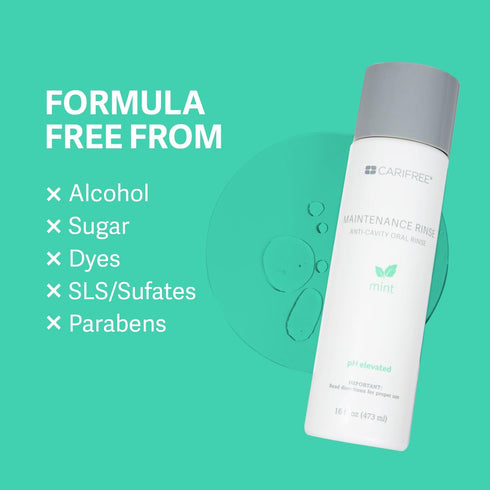 CariFree Maintenance Rinse, Mint, Anti-Cavity Fluoride Mouthwash, Formulated Oral Rinse, Dentist Recommended, Prevent