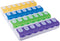EZY DOSE Weekly (7-Day) Pill Case - Multi-Colored Medicine Planner, Large Compartments, BPA Free