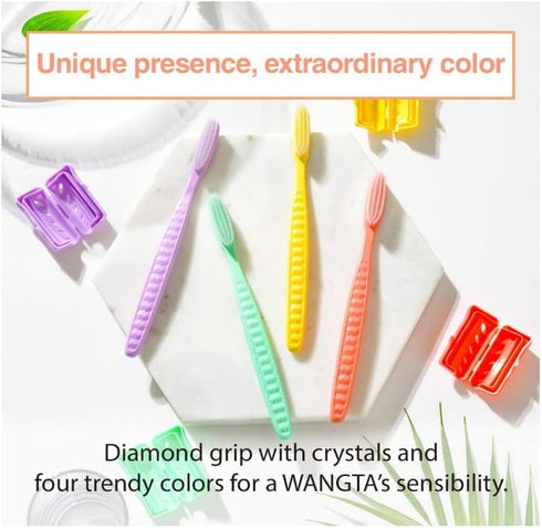 Samjung 10 Pack Wangta Soft Toothbrush, (Pastel White) Best Manual Toothbrush for Maximum, Efficient Cleaning