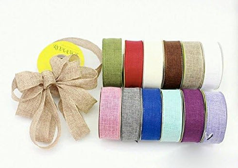 Burlap Ribbon Perfect for Wedding Home Decoration Gift Wrap Bows Made Handmade Art Crafts 1-1/2 Inch X 10 Yard Spool (Grey) by David accessories