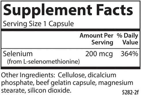 Carlson - Selenium, 200 mcg Yeast-Free, Prostate Health & Immune Support, 180 Capsules