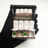 Marbel Stone 7 Days Pill Organizer, Chromed Shiny Silver Rectangle Pill Box with Mirror, 8 Separate Compartments