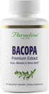 Paradise Herbs Bacopa Extract, Vegan, Non-GMO, Gluten-Free, 60 Capsules