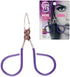 PROFESSIONAL Mini TWEEZERS with Easy Scissor Handle, Precision Eyebrow Tweezers for Men/Women, 58CC Purple