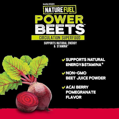 Nature Fuel Power Beets - Super Concentrated Non-GMO Beet Juice Powder, 30 Servings