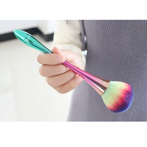 SILPECWEE 2 Pcs Nail Dust Brushes, Dip Powder Brush for Acrylic Nails, Makeup, Blush, Nail Art Clean Up Tools