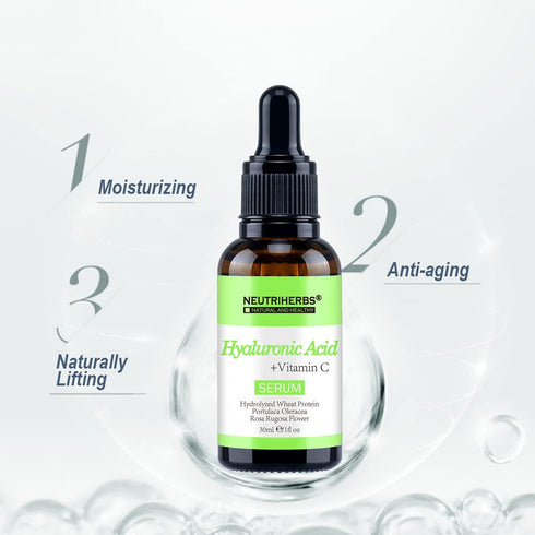 Neutriherbs Hyaluronic Acid Serum, 30ml, Lightweight Daily Facial Serum for Oily & Acne-Prone Skin