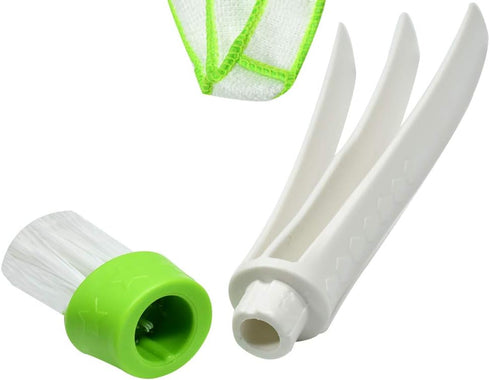Multifunction Cleaning Brush for Car Air Vent, 2 Microfiber Sleeves for Keyboard, Window, Blinds Cleaner