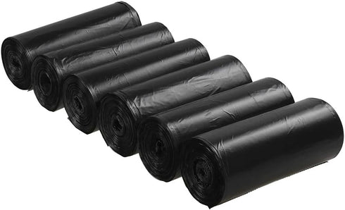 Ramddy 150 Count 8 Medium Trash Bags Gallon, Black Trash Can Liners