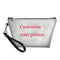 Xhuibop Customize Cosmetic Bags with Zip, PU Leather Makeup Bag, Personalized Pouch for Girls Christmas Gifts