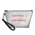 Xhuibop Customize Cosmetic Bags with Zip, PU Leather Makeup Bag, Personalized Pouch for Girls Christmas Gifts
