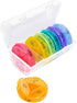 TOPPERFUN Weekly 21-Compartment Portable Pill Organizer Rainbow Plastic Medicine Storage Box for Travel