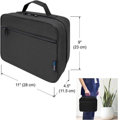 Large Padded Modular Pill Bottle Organizer, Medicine Bag, Case, Carrier for Medications, Vitamins, and Medical Supplies