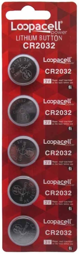2032 Battery CR2032 Lithium 3v, 1 Pack of 5