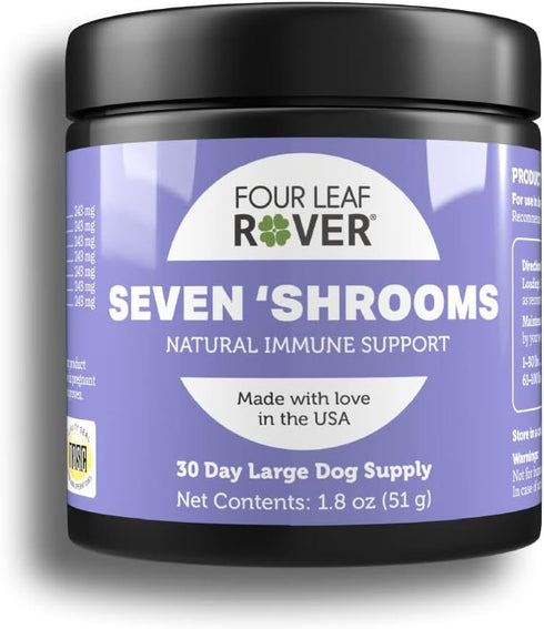 Immunity Organic Mushroom Complex for Dogs, 15 to 60 Day Supply, Vet Formulated, Rich in Beta Glucans