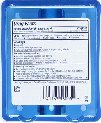 Nasacort 24HR Allergy Nasal Spray for Adults - Non-drowsy & Alcohol Free, 120 Sprays, 0.57 fl. oz.