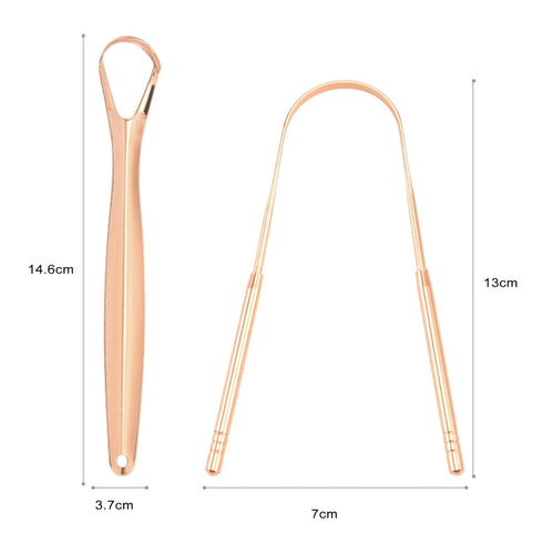Stainless Steel Tongue Scraper, Semicircle Cleaner for Adults, Reduces Bad Breath, Oral Care Tool