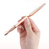 SILPECWEE 1Pc Rose Gold Nail Cuticle Pusher, C Curve Nail Pinching Clips, Gel Nail Scraper, Multi-Function Manicure