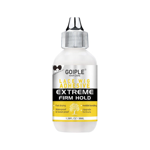 Goiple Wig Glue, Waterproof Lace Front Adhesive for Hair Replacement, Strong Hold Transparent Lace Glue, 1.28 fl oz