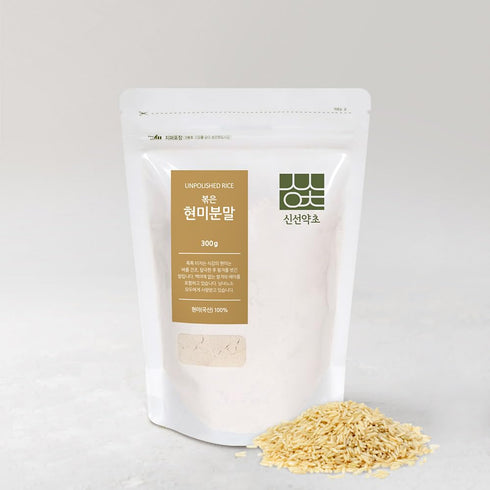 SHINSUN YAKCHO 300g 1 Pack, Korean Roasted Brown Rice Powder | | Unpolished Rice, Low Carb, Low Cal, Perfect Shakes