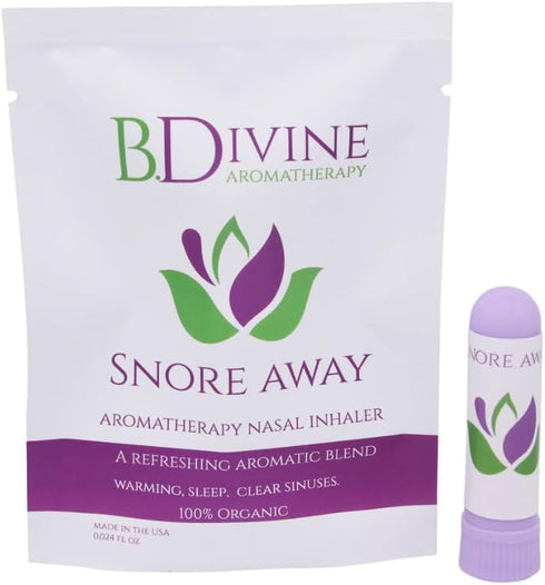 B. Divine Aromatherapy Snore Away Inhaler Stick, Natural Nighttime Sleep Support, Organic Essential Oil Inhaler
