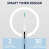 7AM2M Sonic Electric Toothbrush, High Power Rechargeable, 8 Brush Heads, 15 Adjustable Modes, White
