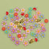 Pack of 250pcs Cute 3D Nail Charms for Acrylic Nails, Flower Bee Pineapple Bear Charms for Nail Art Decorations