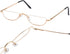 Half Frame Reading Glasses - Half Moon Readers with Spring Hinge for Men and Women