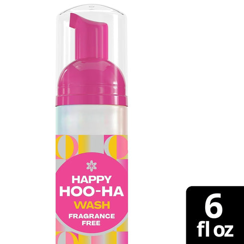 LIVARIO LLC 6 oz Happy Hoo-Ha Wash Foaming Intimate Cleanser, Fragrance Free, with Prebiotics & Vitamin E