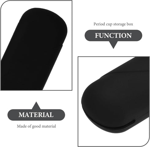 Ipetboom 2pcs Silicone Storage Case for Menstrual Discs Travel-Friendly Lightweight Holder for Easy Organization