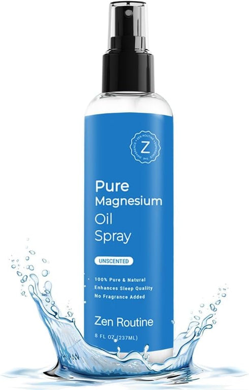 Pure Magnesium Oil Spray, 12 fl oz, 100% Organic, Fast Absorbent, Promotes Calm Sleep and Relaxation