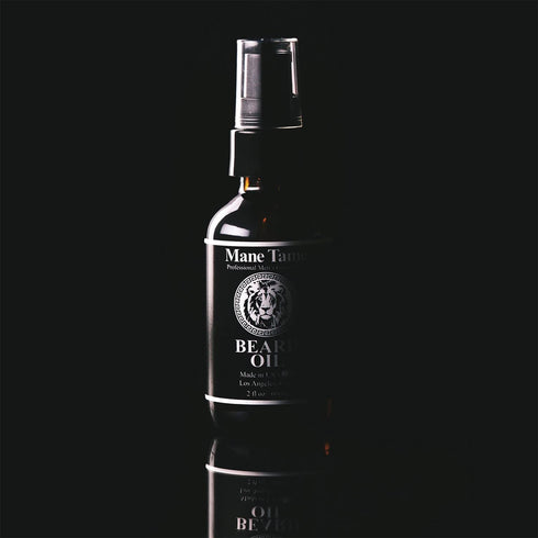 MANE TAME Beard Oil - Made with Certified Organic Hemp Oil - No Fuss Pump 2 oz. Bottle - Softens Your Beard and Stops Itching - Great Beard Oil and Conditioner For Men
