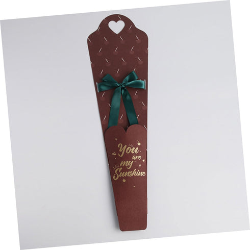 Packaging 5pcs Packing Parliky Single Flower Boxes Dark Red Paper Wrappers for Floral Arrangements Bouquet Wrapping