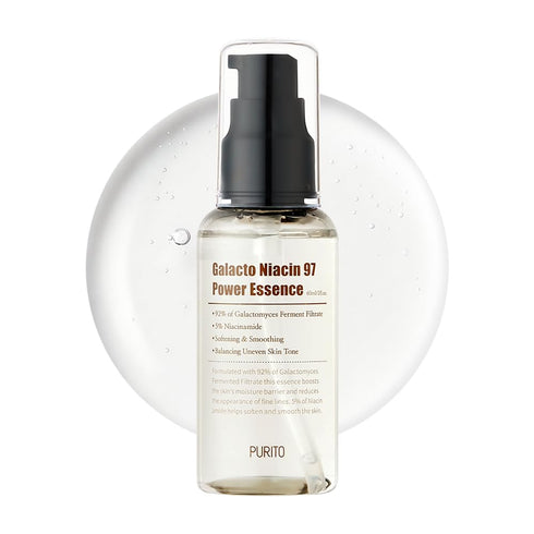 PURITO Galacto Niacin 97 Power Essence, 2 fl.oz Treatment Essence for Pore Control with 92% Galactomyces Fermented