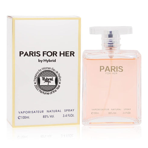 Hybrid & Company Paris for Her Eau De Parfum, Natural Spray Sweet Scent for Women, 3.4 Fl Oz