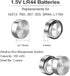 PGSONIC 50 Pack LR44 1.5 Batteries, Volt Alkaline Button Cell Batteries with Long Lasting Power
