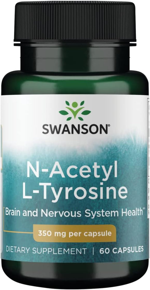 Swanson Amino Acid N-Acetyl L-Tyrosine 350 mg, 60 Capsules