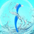Lit-Pack 2 Pack (1 1hard Denture Clean Toothbrush for Denture Care Tool w/Multi Layered Ordinary or Hard Bristles Dual