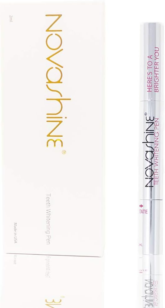 Novashine Teeth Whitening Pen, 2ml, 6% Hydrogen Peroxide for Up to 15 Treatments