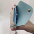 Light Blue PU Leather Birth Control Pill Case & Medicine Wallet