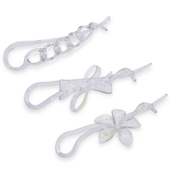 Parcelona French Twist n Clip Hair Barrette - Flower, Bow, and Chain 4" Non Slip Hair Accessories