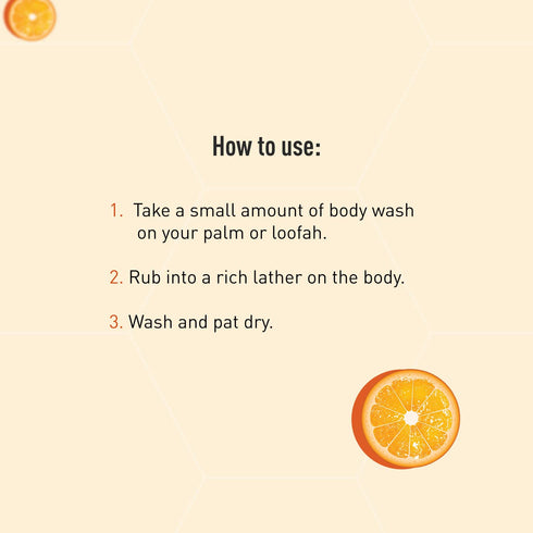 Sirona Natural Vitamin C Body Wash for Men & Women, Gel Based Shower Gel with Hyaluronic Acid, 200 ml