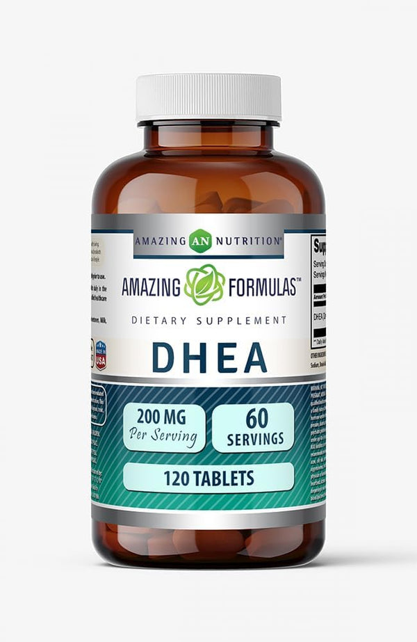 Amazing Formulas DHEA Supplement, 200 Mg Per Serving, 120 Tablets, Non-GMO, Gluten-Free