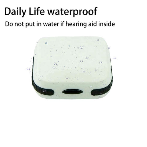 Hard Small Hearing Aid Case, Splashproof with Cushioned Interior for 2 Hearing Aids, ITE, RIC, CIC