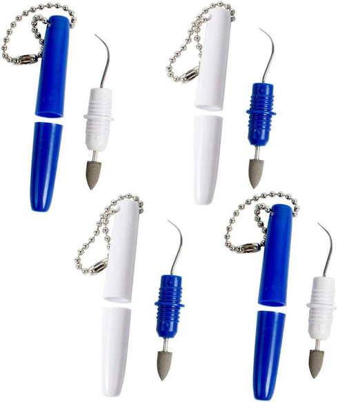 Dental Picks 4PCS, Portable Dental Tooth Picks, Teeth Stain Remover, Mini Travel Plaque and Tartar Remover