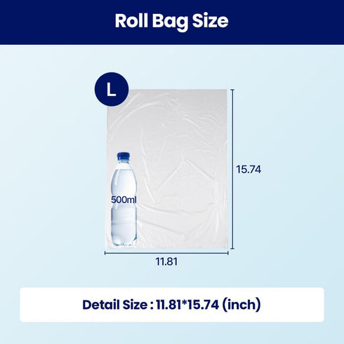 CLEANWRAP Food Storage Roll Bags (11.81 * 15.74-500 PCS) - Mini Plastic Bags for Food Storage, Mothers Day Gifts