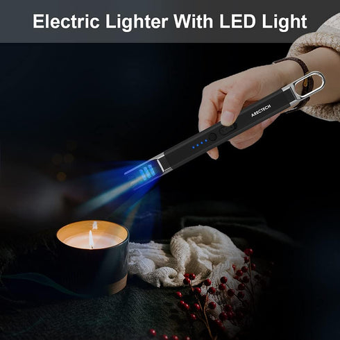 ARECTECH Electric Lighter, Candle Lighter, Rechargeable USB Lighter, Long Gill Lighter for Candle Cooking Camping BBQs